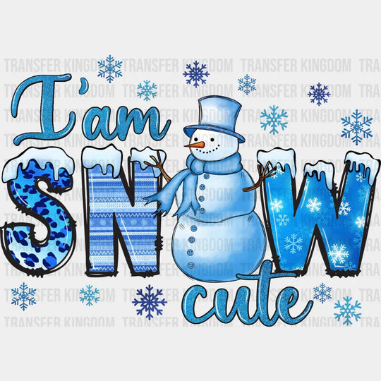 Snowcute Blue Design - Winter Iron On Dtf Transfer