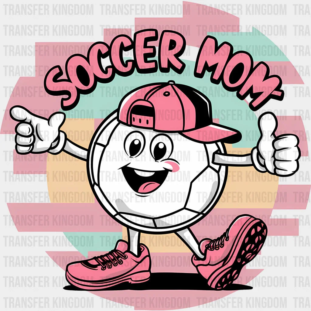Soccer Mom Smiley Ball Design - Dtf Heat Transfer