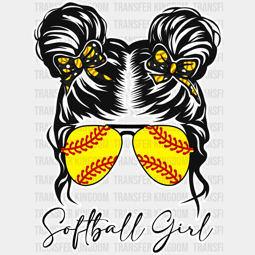 Softball Girl - Dtf Heat Transfer Unisex S & M (10’’) / Light Color Design (See Imaging)