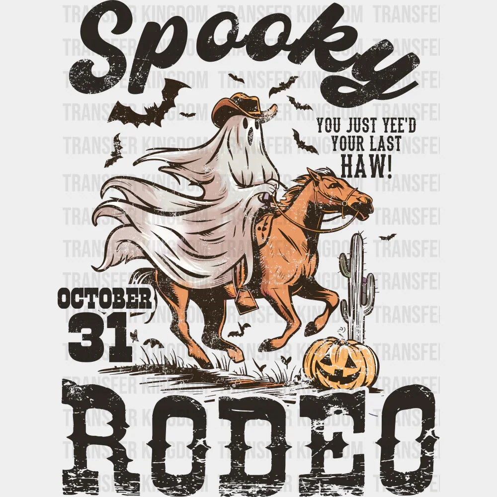 Spooky Rodeo - Halloween DTF Transfer Adult Unisex - S & M (10’’) / Dark Color Design (See Imaging)