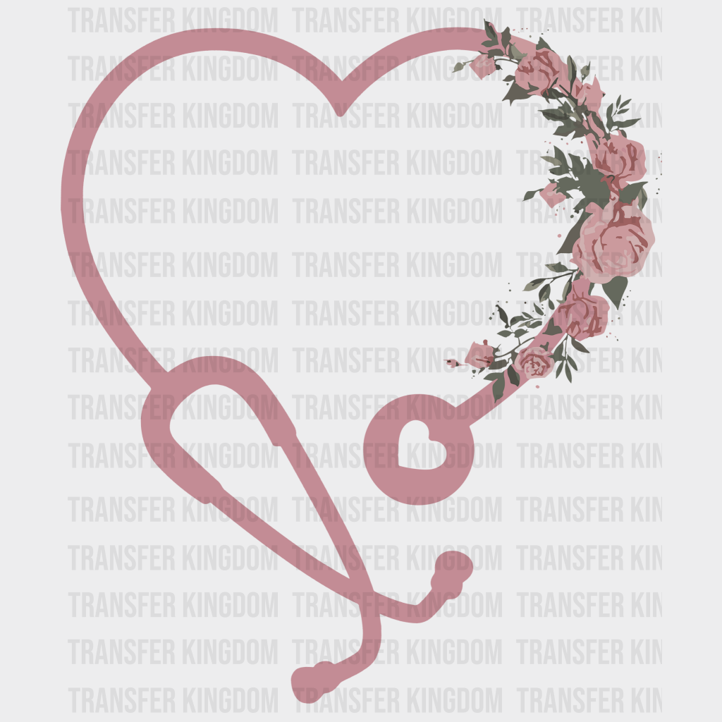 Stethoscope Heart Valentines Day Design - Dtf Heat Transfer