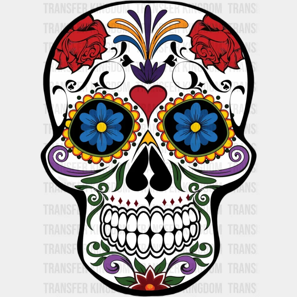 Sugar Skull 1 Design - Dtf Heat Transfer