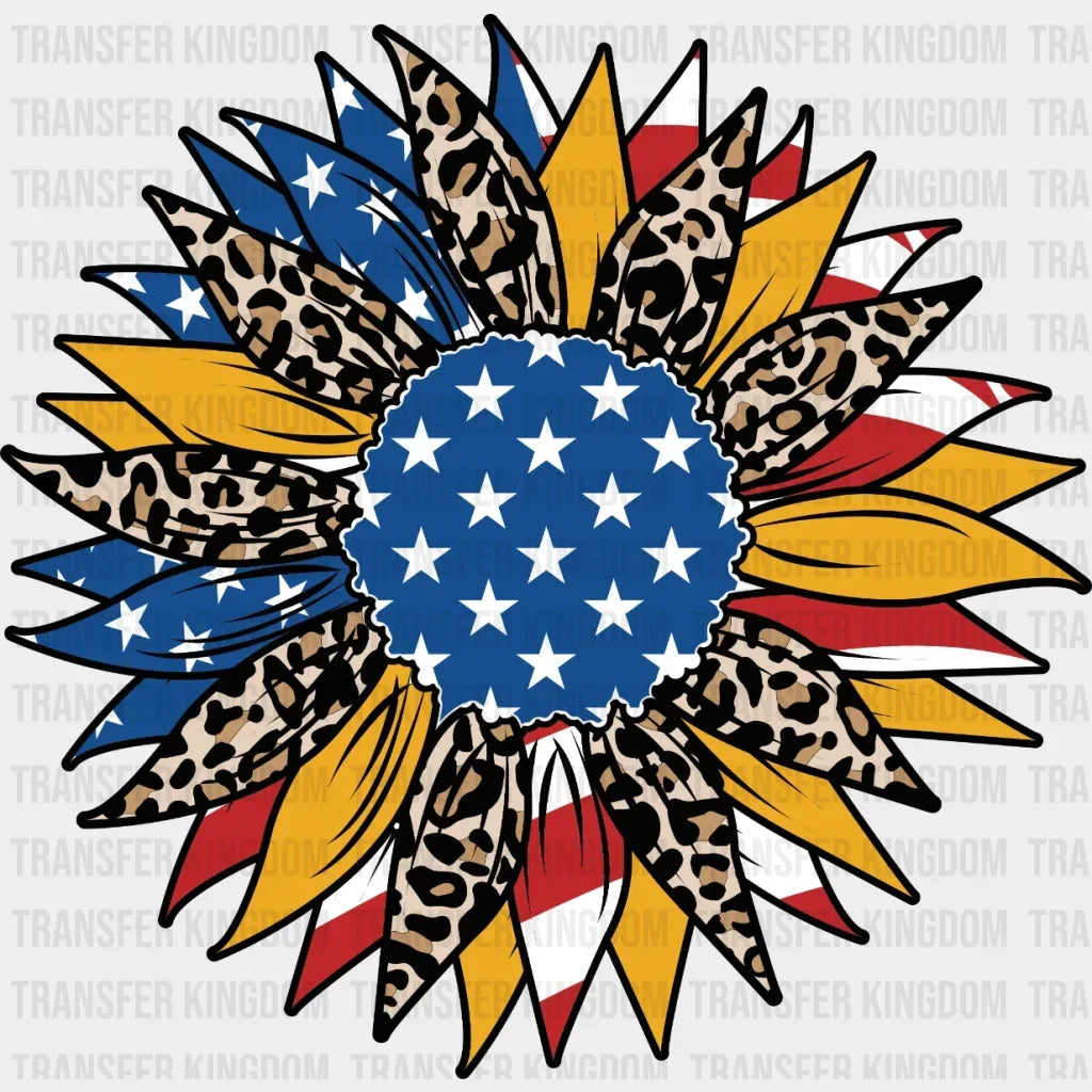 Sunflower Leopard Dtf Transfer