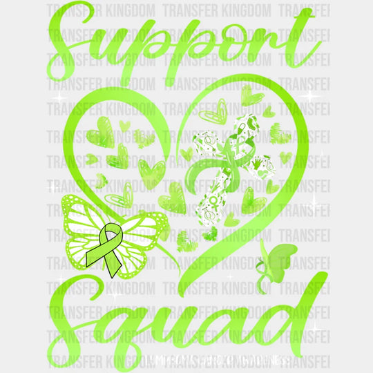 Support Squad Heart Design - Lymphoma Dtf Heat Transfer Unisex S & M (10’’) / Light Color See