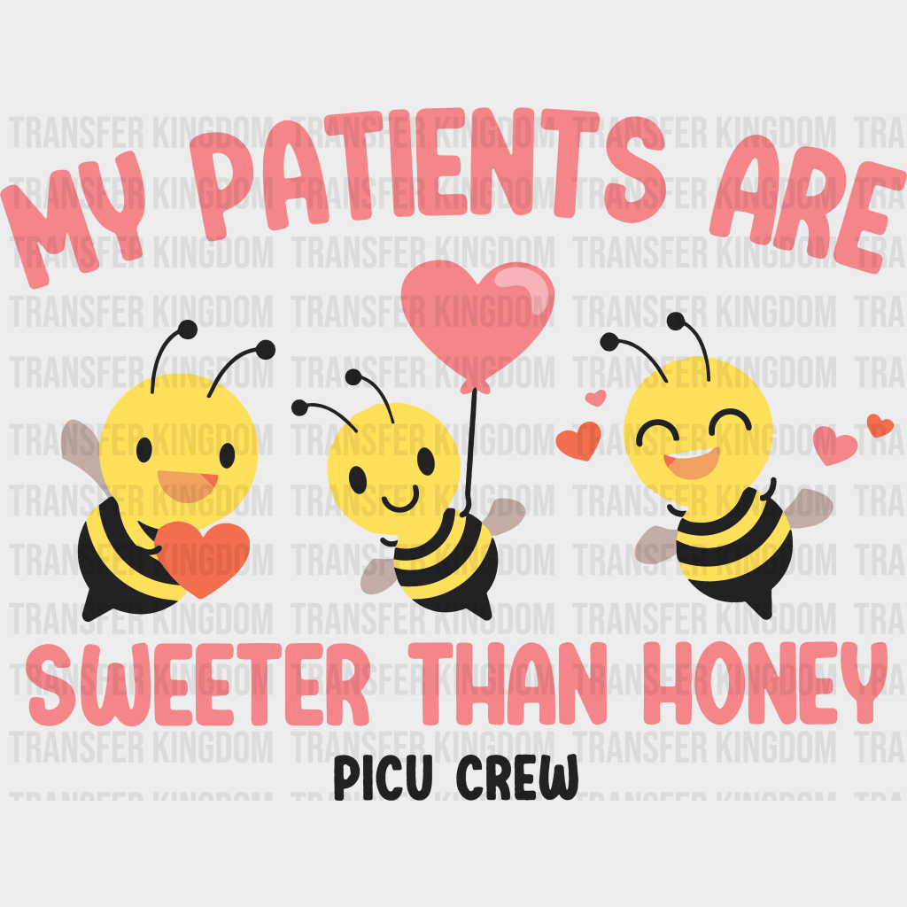 Sweeter Than Honey Valentines Day Design - Dtf Heat Transfer