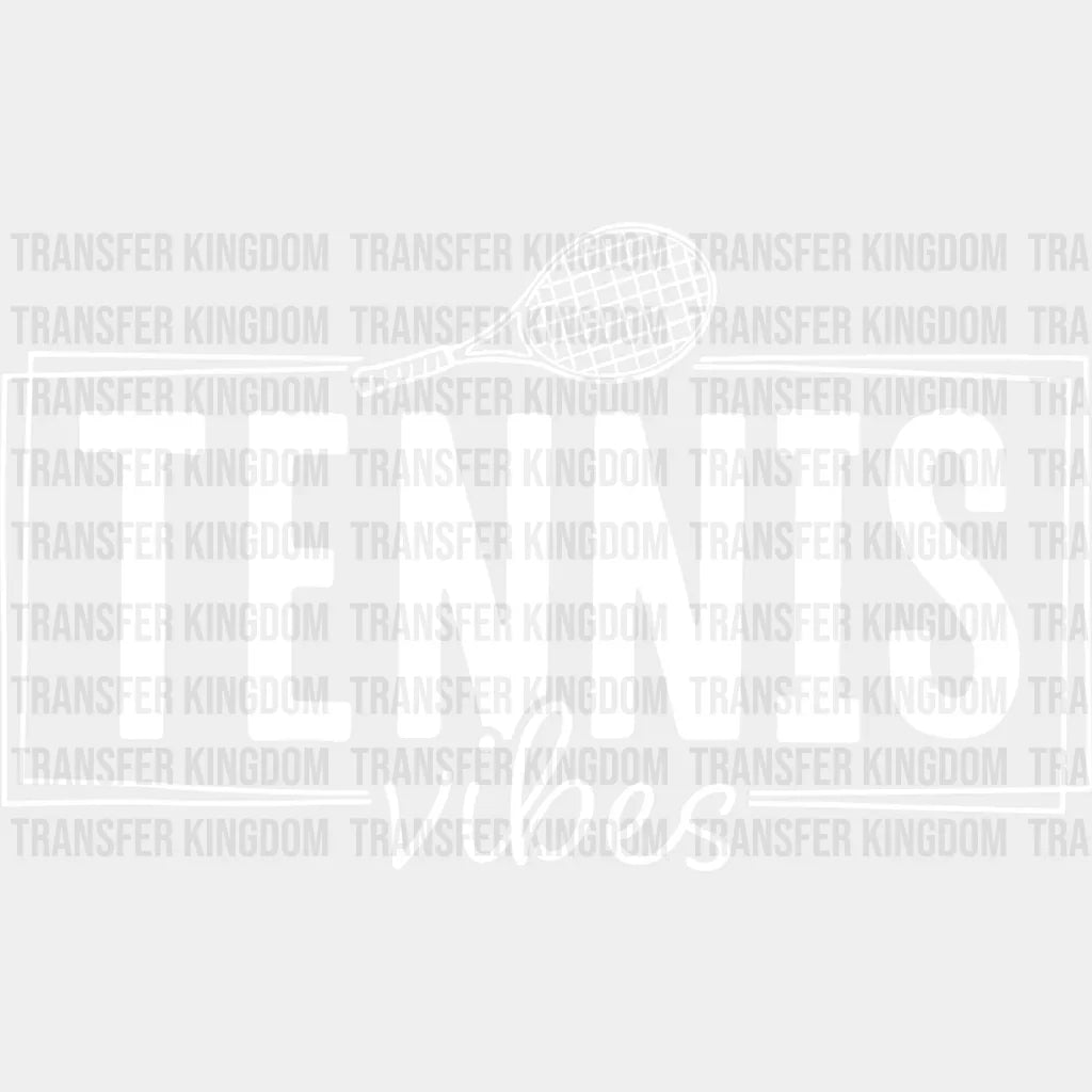 Tennis Vibes - Dtf Heat Transfer Unisex S & M (10’’) / Light Color Design (See Imaging)