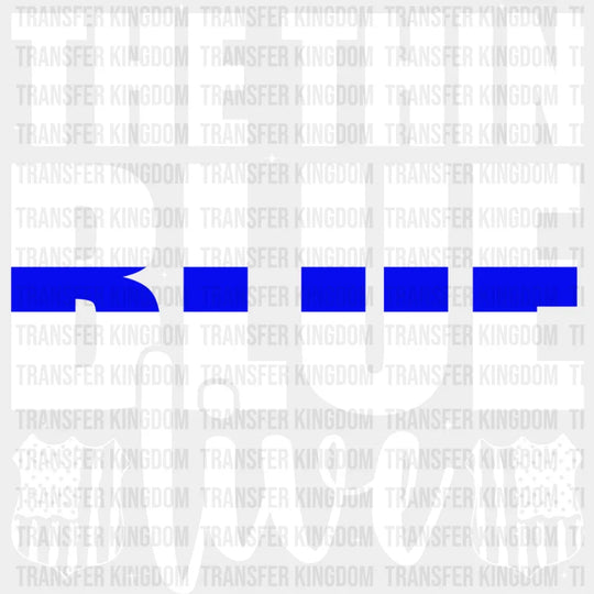 The Thin Blue Live - Police Dtf Heat Transfer Unisex S & M (10’’) / Light Color Design See Imaging