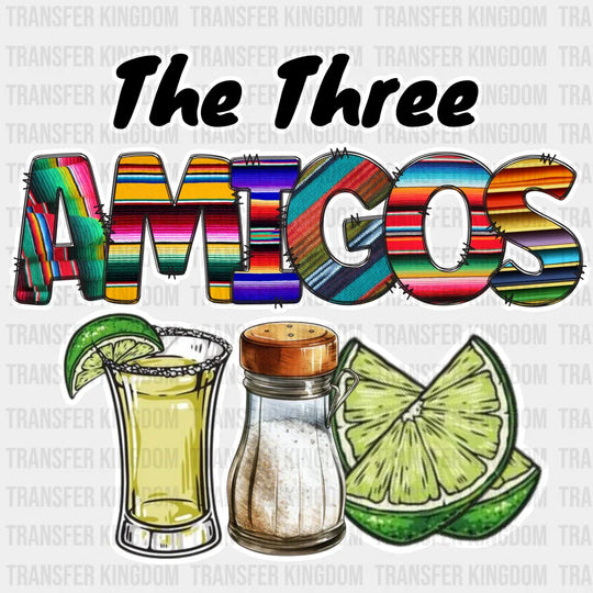 The Three Amigos Tequila Salt Lime - Cinco De Mayo Dtf Heat Transfer Unisex S & M (10’) / Light