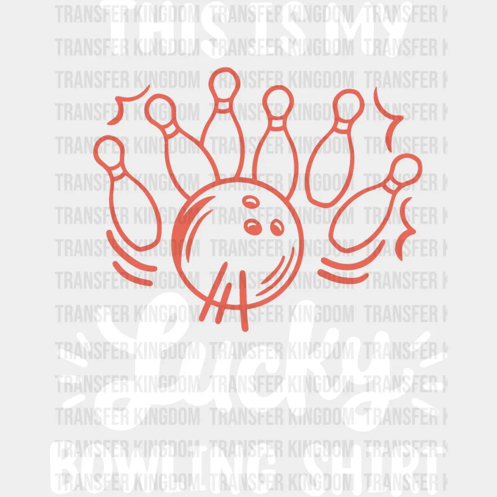 This Is My Lucky Bowling Shirt - Dtf Heat Transfer Unisex S & M (10’’) / Light Color Design
