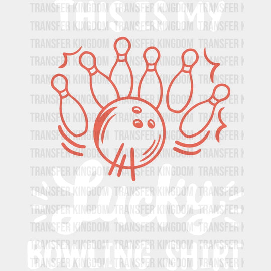 This Is My Lucky Bowling Shirt - Dtf Heat Transfer Unisex S & M (10’’) / Light Color Design