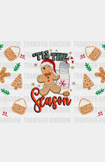 Tis The Season Cookie Design - Christmas Cup Wrap Uv Sticker Permanent Dtf Decal