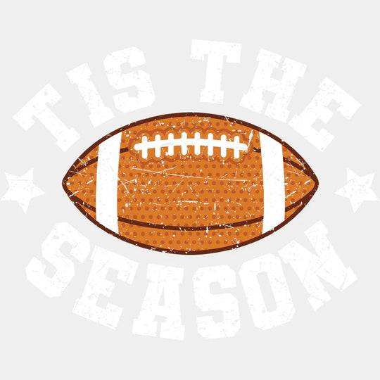 Tis The Season Football Football DTF Transfer Adult Unisex S & M (10’’) / Light Color Design (See Imaging)