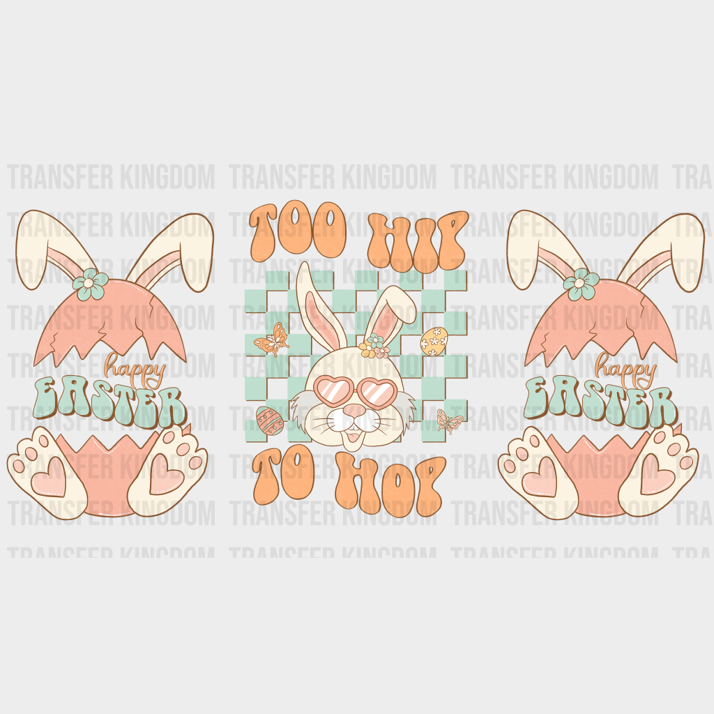 Too Hip To Hop Easter UV DTF Transfer Cup Wrap UV DTF Sticker - Transfer Kingdom
