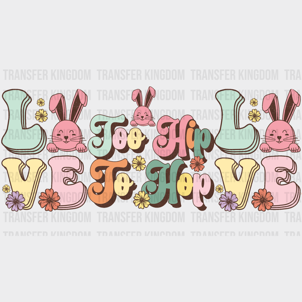 Too Hip To Hop Easter UV DTF Transfer Cup Wrap UV DTF Sticker - Transfer Kingdom