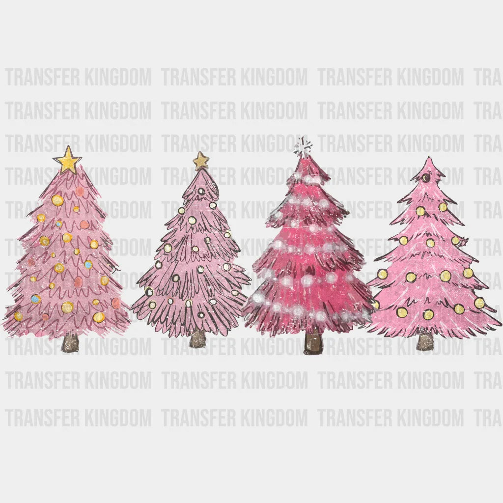 Trees Christmas Design - Dtf Heat Transfer