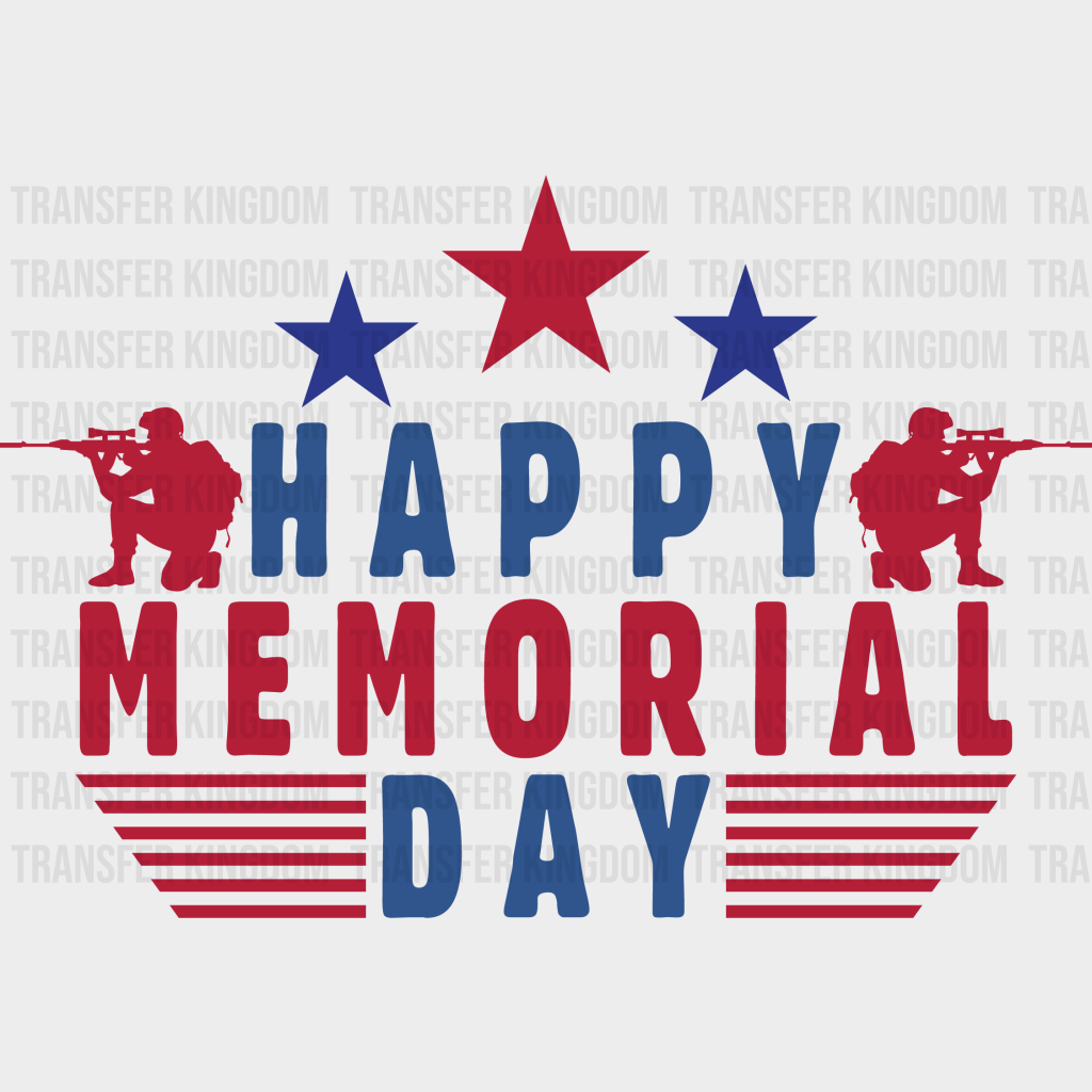 U.S.A Happy Memorial Day- Memorial Day DTF Transfer - Transfer Kingdom