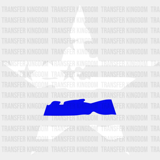 Us Flag Star Design - Police Dtf Heat Transfer Unisex S & M (10’’) / Light Color See Imaging