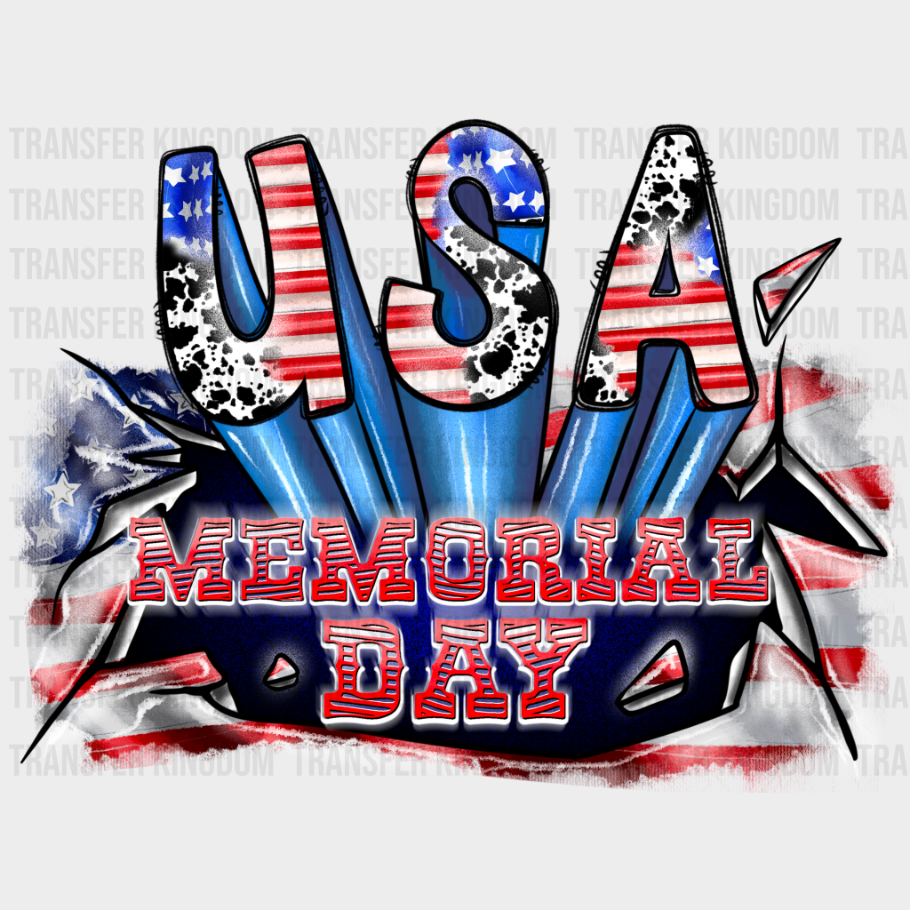 USA Memorial Day - Memorial Day DTF Transfer - Transfer Kingdom