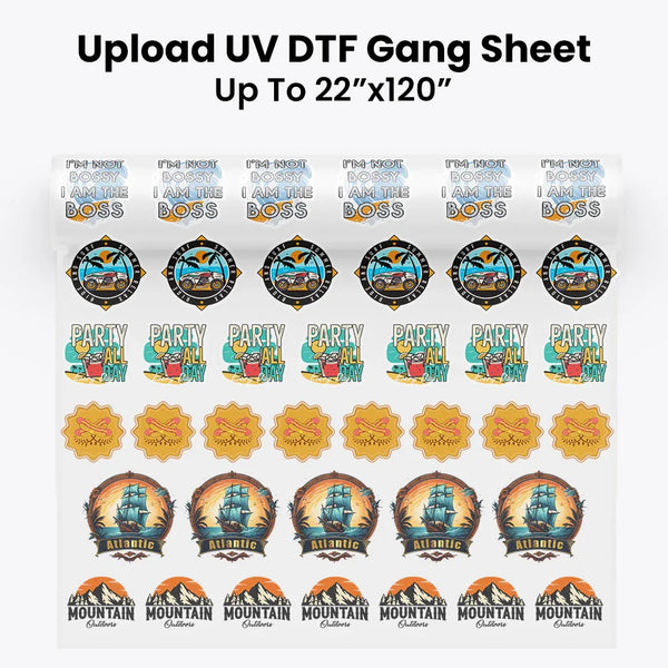 Upload UV DTF Gang Sheet - Custom UV Sticker Gang Sheet – Transfer Kingdom