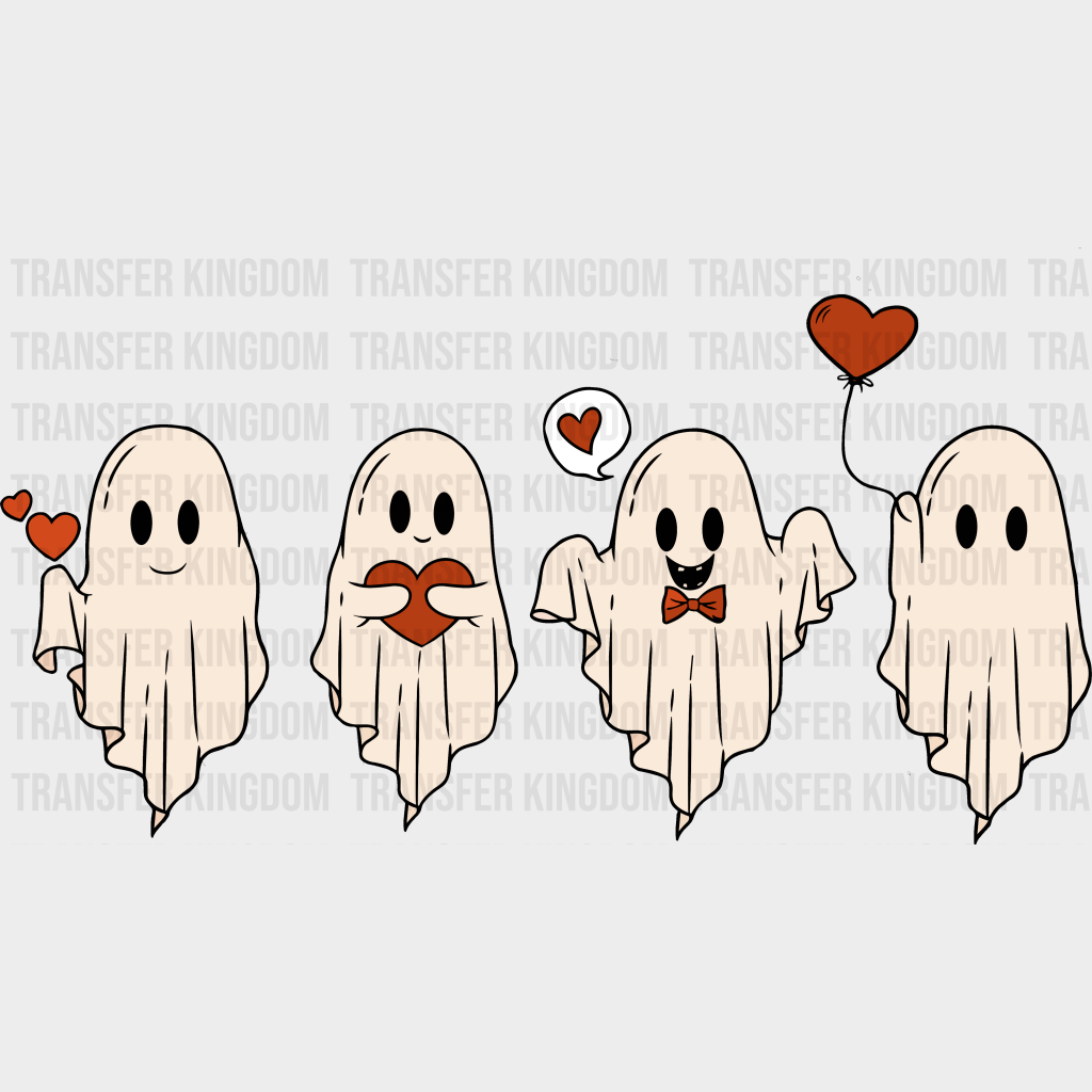 Valentine Ghosts Valentines Day Design - Dtf Heat Transfer