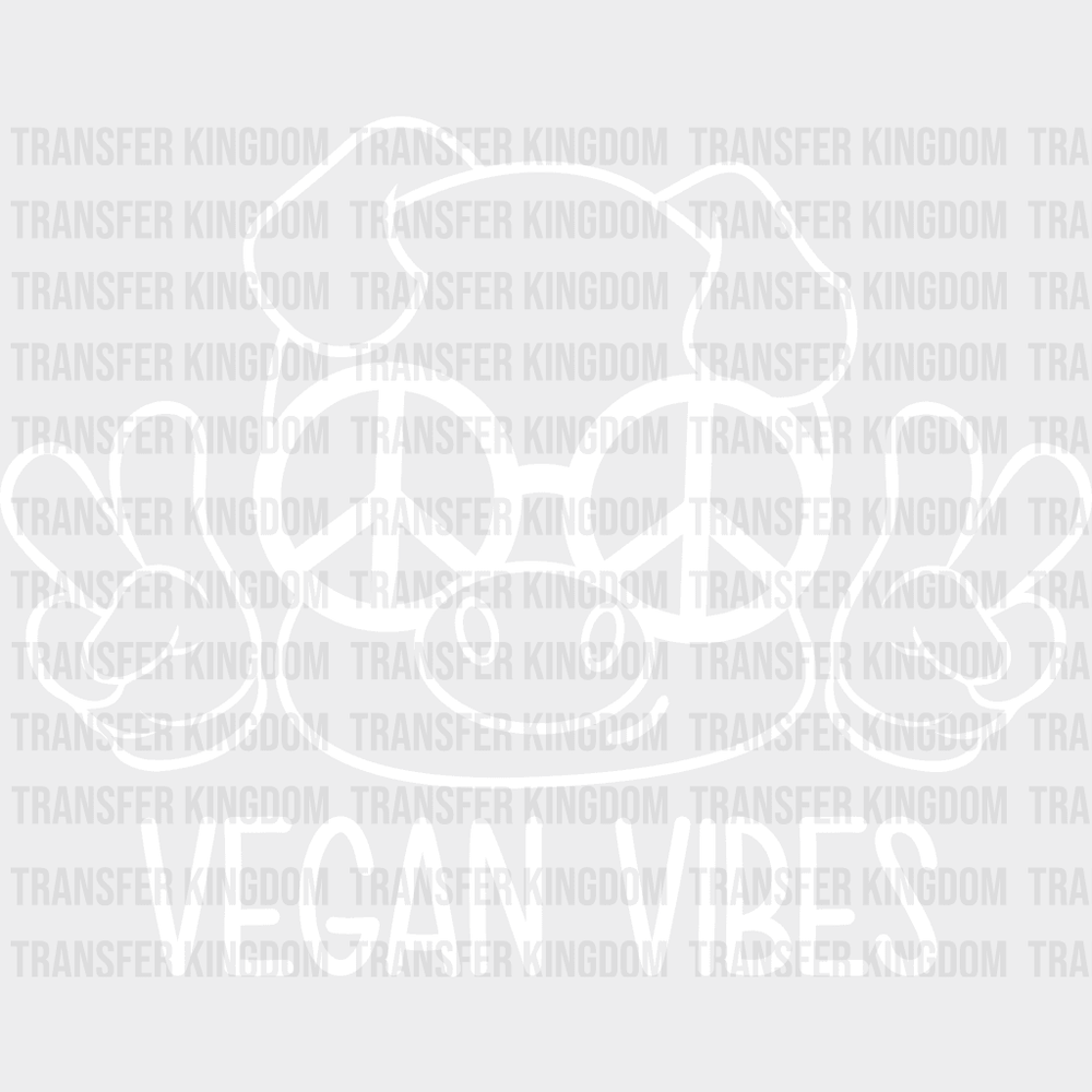 Vegan Vibes - Design Dtf Heat Transfer Unisex S & M ( 10 ) / Light Color See Imaging