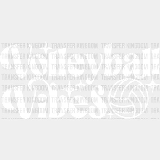 Volleyball Vibes - Dtf Heat Transfer Unisex S & M (10’’) / Light Color Design (See Imaging)
