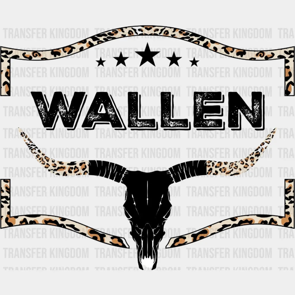 Wallen Bull Skull Design - Dtf Heat Transfer