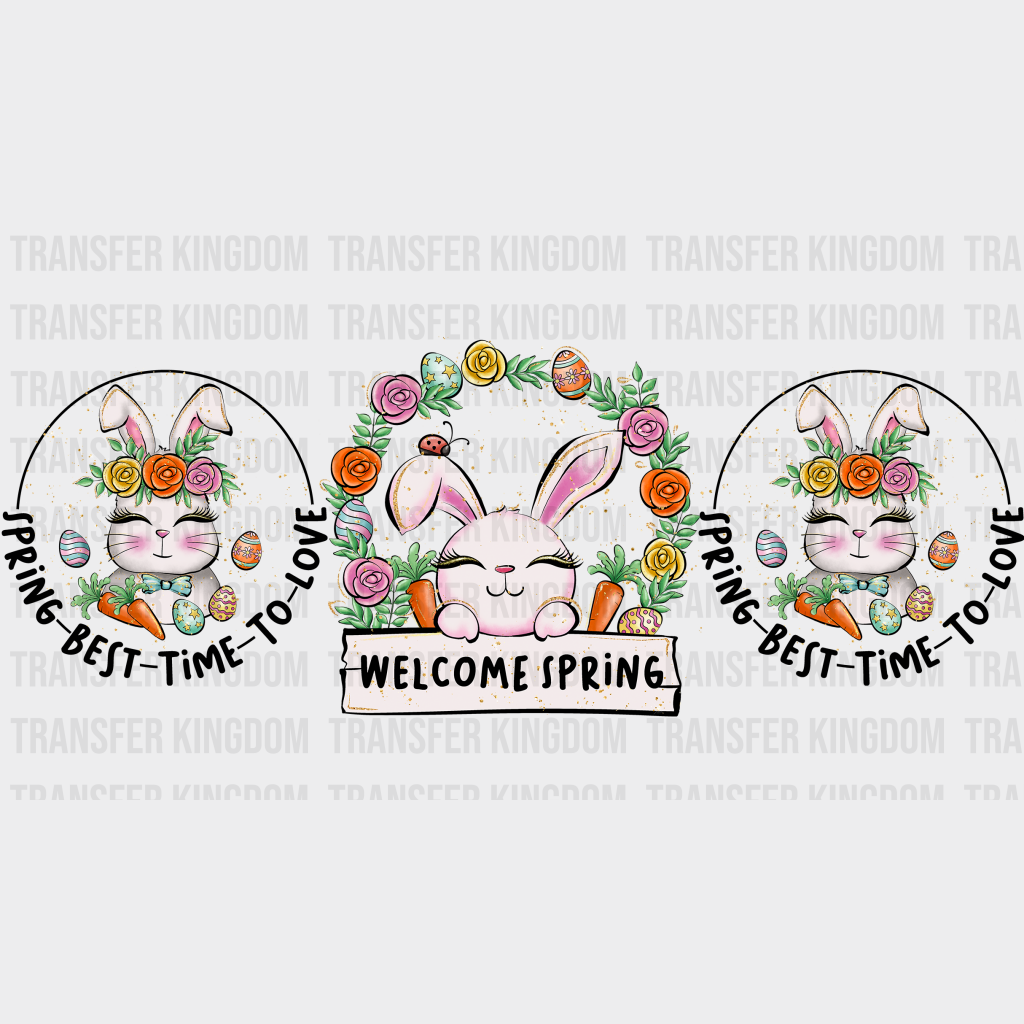 Welcome Spring Easter UV DTF Transfer Cup Wrap UV DTF Sticker - Transfer Kingdom