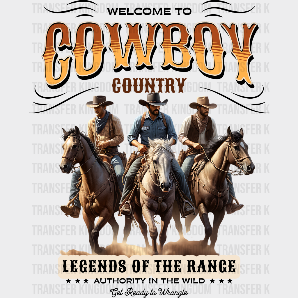 Welcome To Cowboy Country Design - Rodeo Dtf Transfers