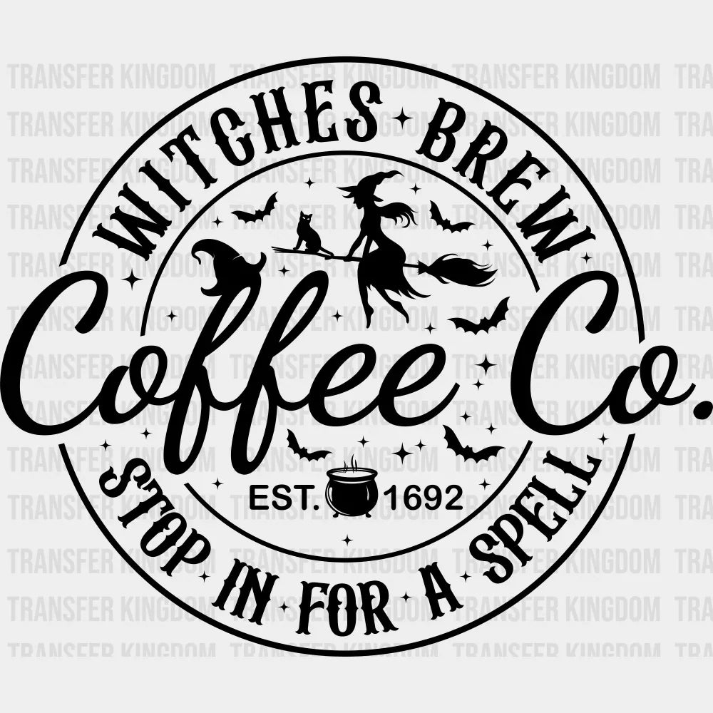 Witches Brew Halloween DTF Transfer Adult Unisex S & M (10’’) / Dark Color Design (See Imaging)