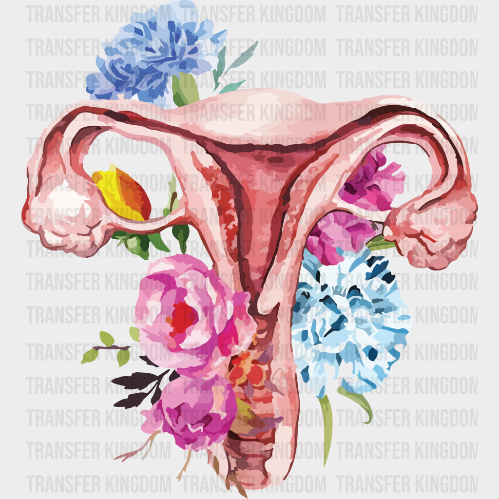 Woman Support Flower Design - Dtf Heat Transfer