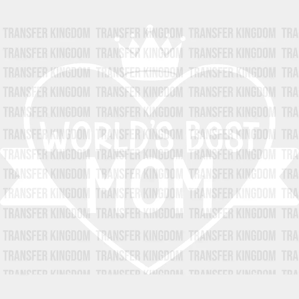 Worlds Best Mom - Mothers Day Momlife Design Dtf Heat Transfer Unisex S & M (10’) / Light Color
