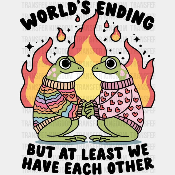 World's Ending Frogs - Couple DTF Transfer
