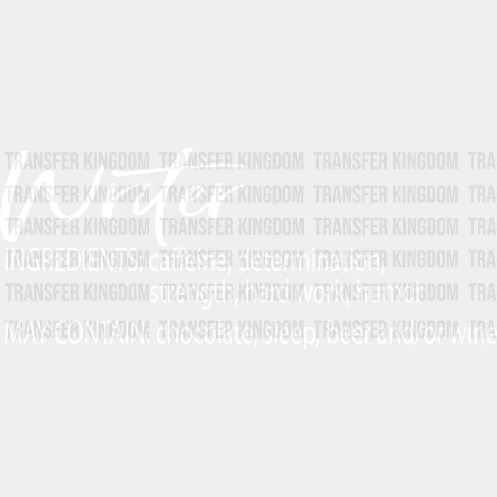 Writer Definition Design - Writing Dtf Heat Transfer Unisex S & M (10’’) / Light Color See Imaging