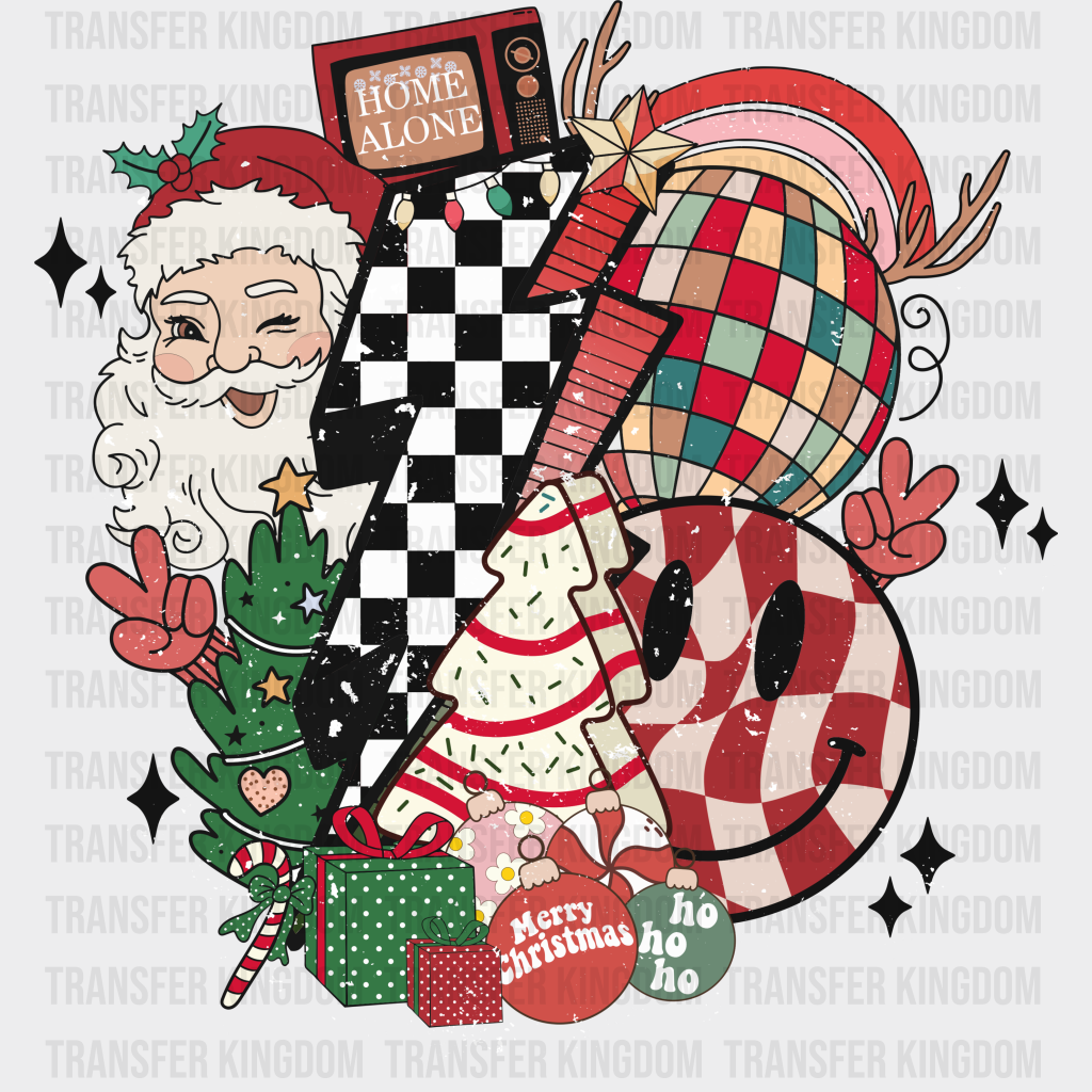 Xmas Santa Smiley Christmas Design - Dtf Heat Transfer