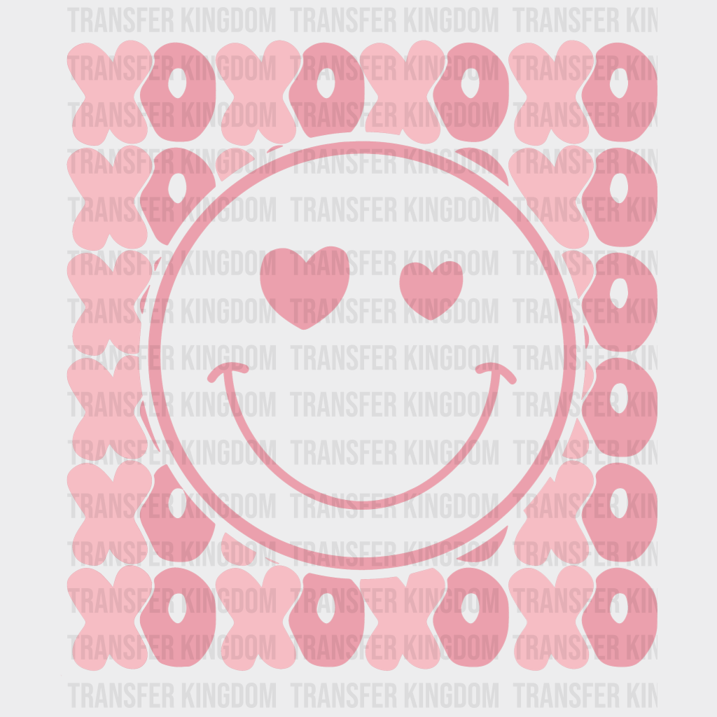 Xoxo Smiley Valentines Day Design - Dtf Heat Transfer