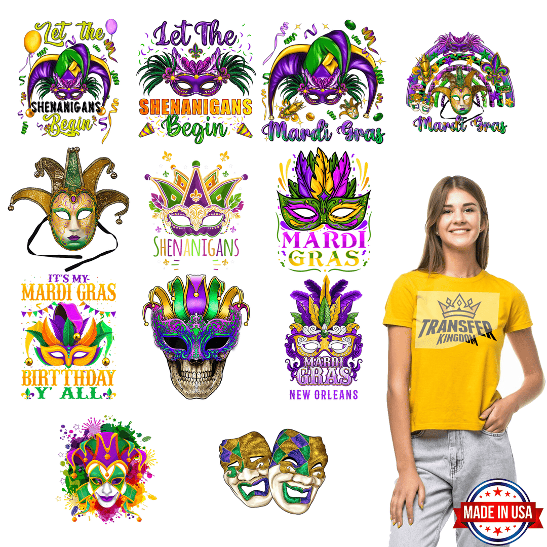 Mardi Gras Premade Gang sheet #20 - transfer-kingdom