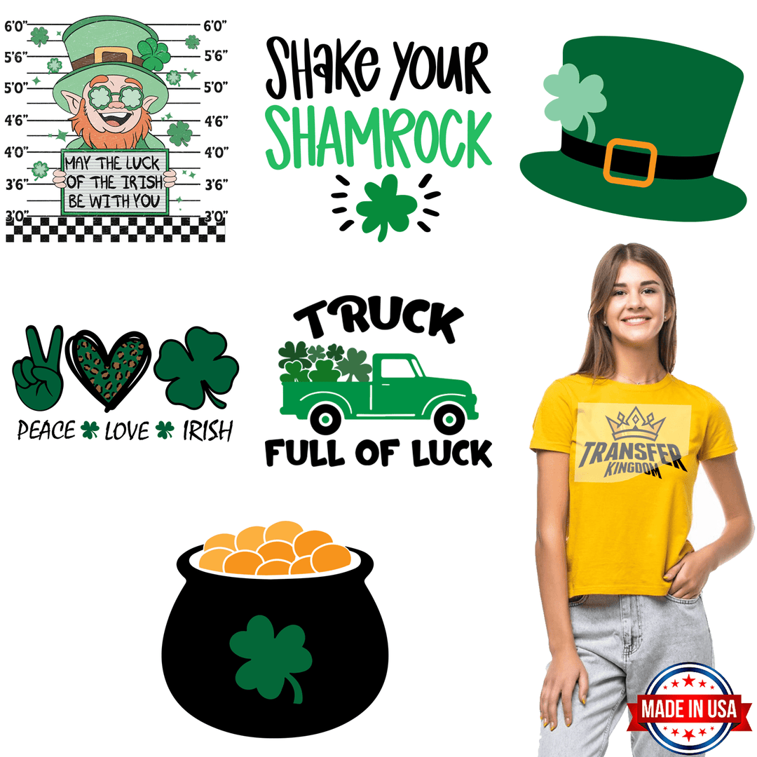 St. Patrick's Day Premade Gang sheet - 6 PCS 10 INCH - transfer-kingdom