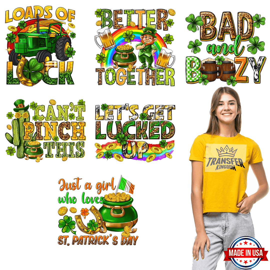 St. Patrick's Day Premade Gang sheet - 6 PCS 10 INCH - transfer-kingdom