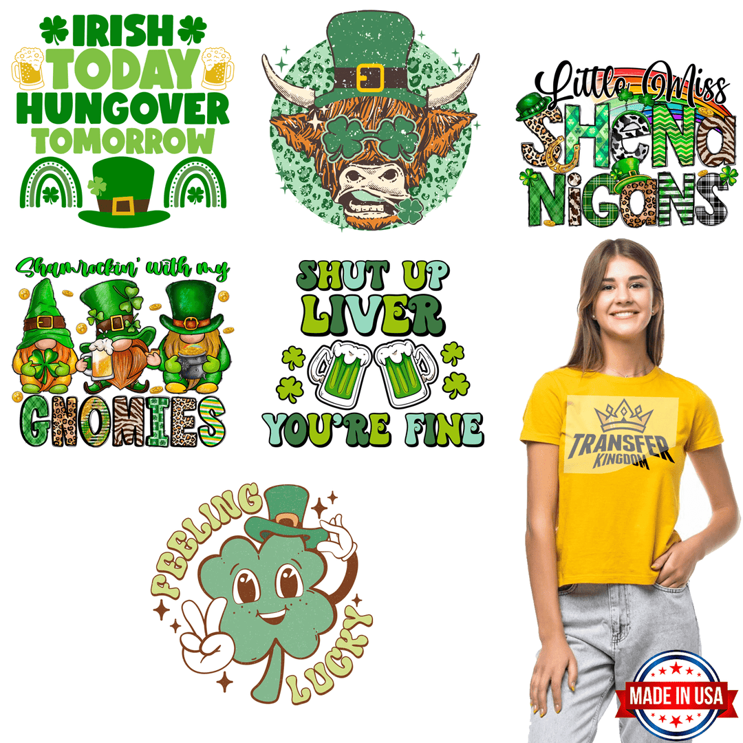 St. Patrick's Day Premade Gang sheet - 6 PCS 10 INCH - transfer-kingdom