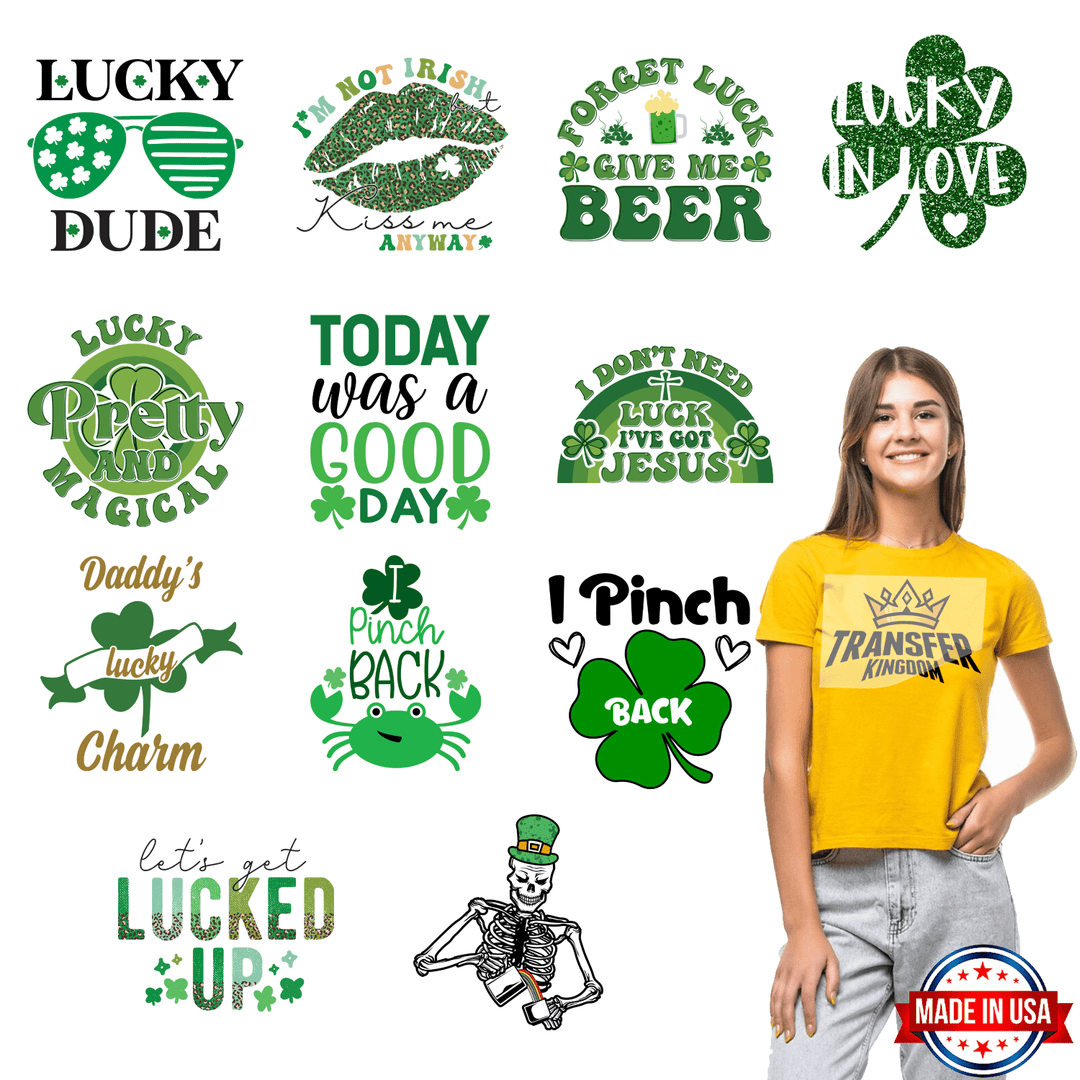 St. Patrick's Day Premade Gang sheet - 12 PCS 10 INCH - transfer-kingdom