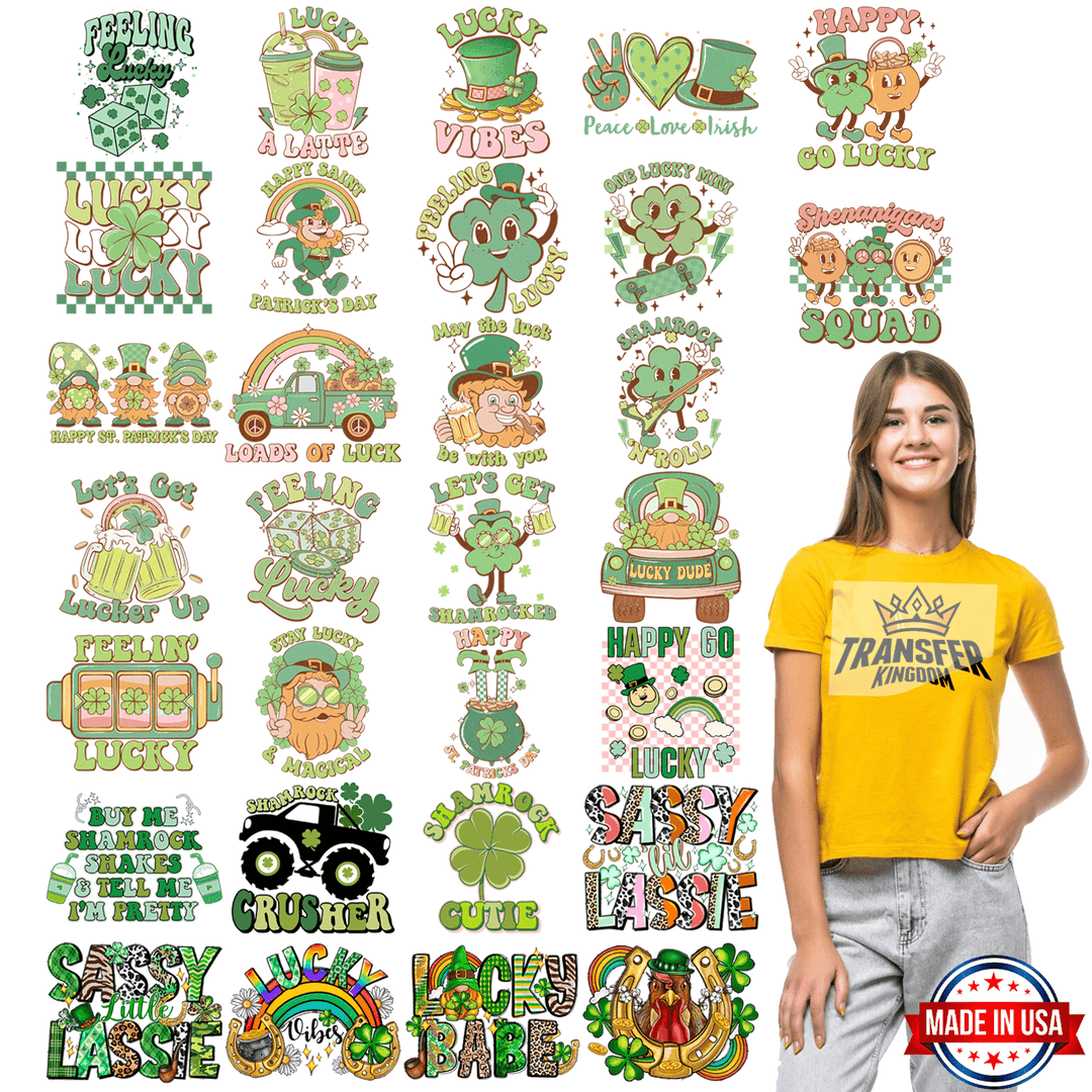 St. Patrick's Day Premade Gang sheet - 30 PCS 10 INCH - transfer-kingdom
