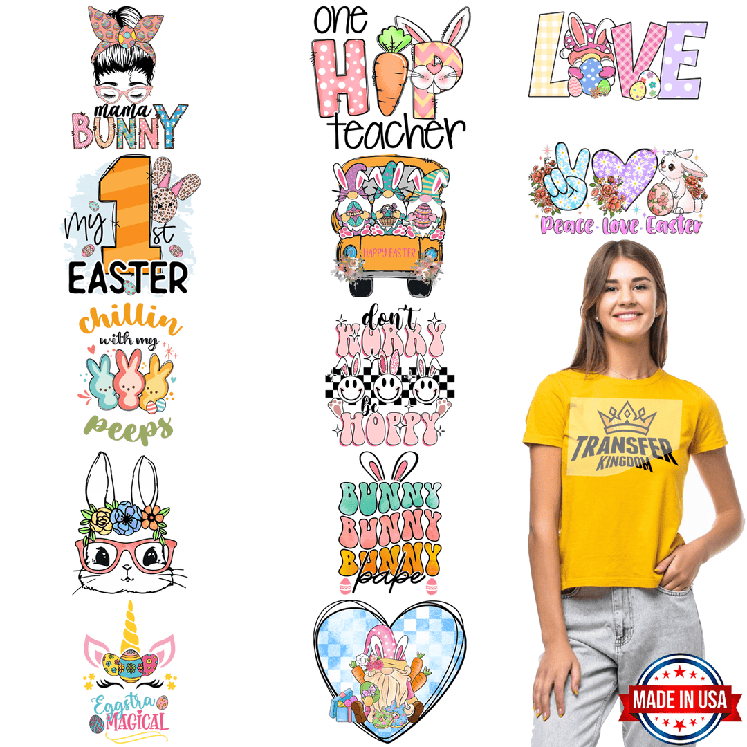 EASTER Premade Gang sheet - 12 PCS 10 INCH - transfer-kingdom