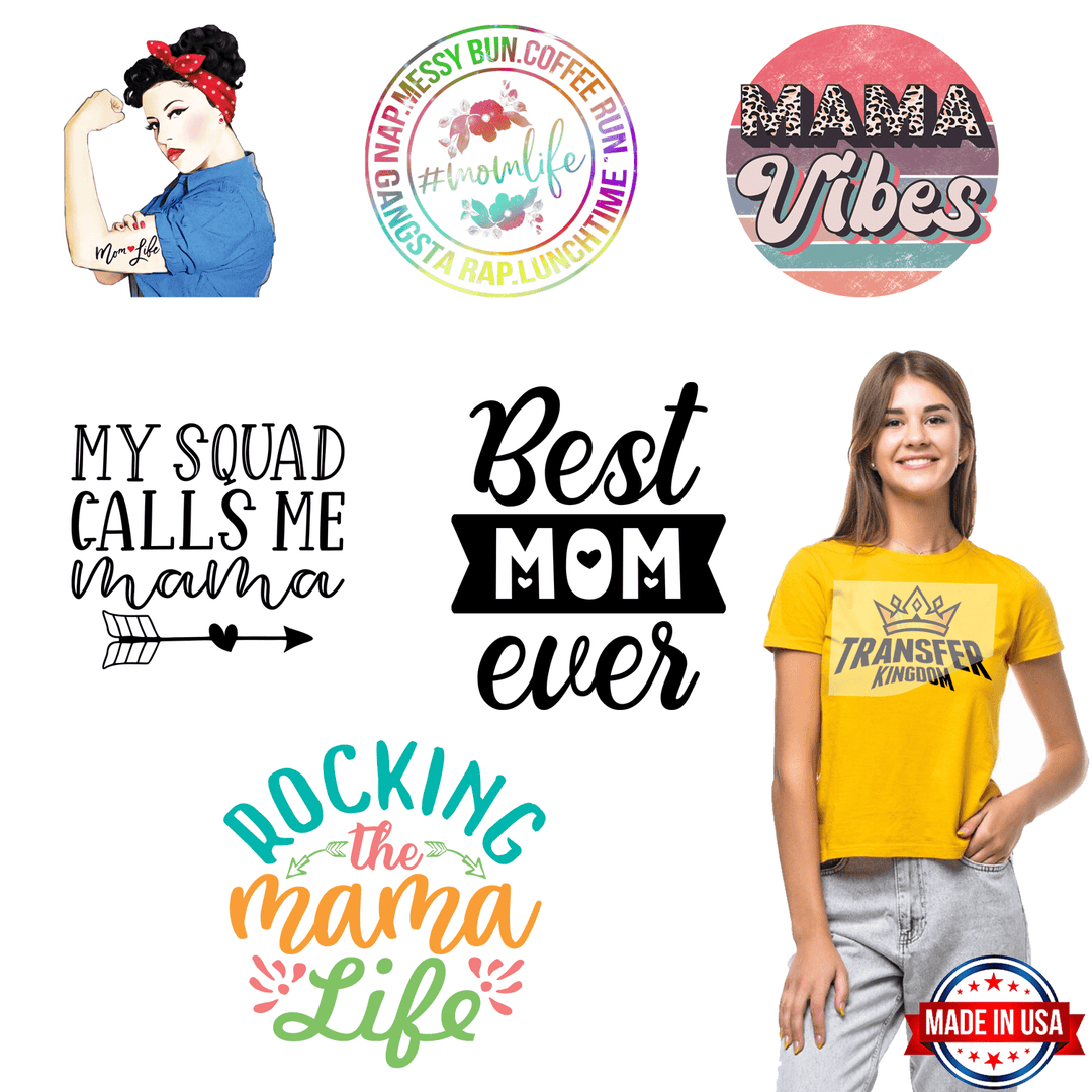 Mother's Day -Premade Gang sheet - 6 PCS 10 INCH - Transfer Kingdom
