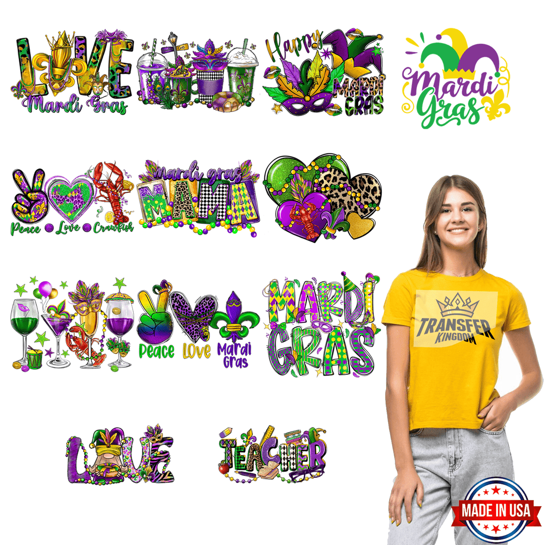 Mardi Gras Premade Gang sheet #13 - transfer-kingdom