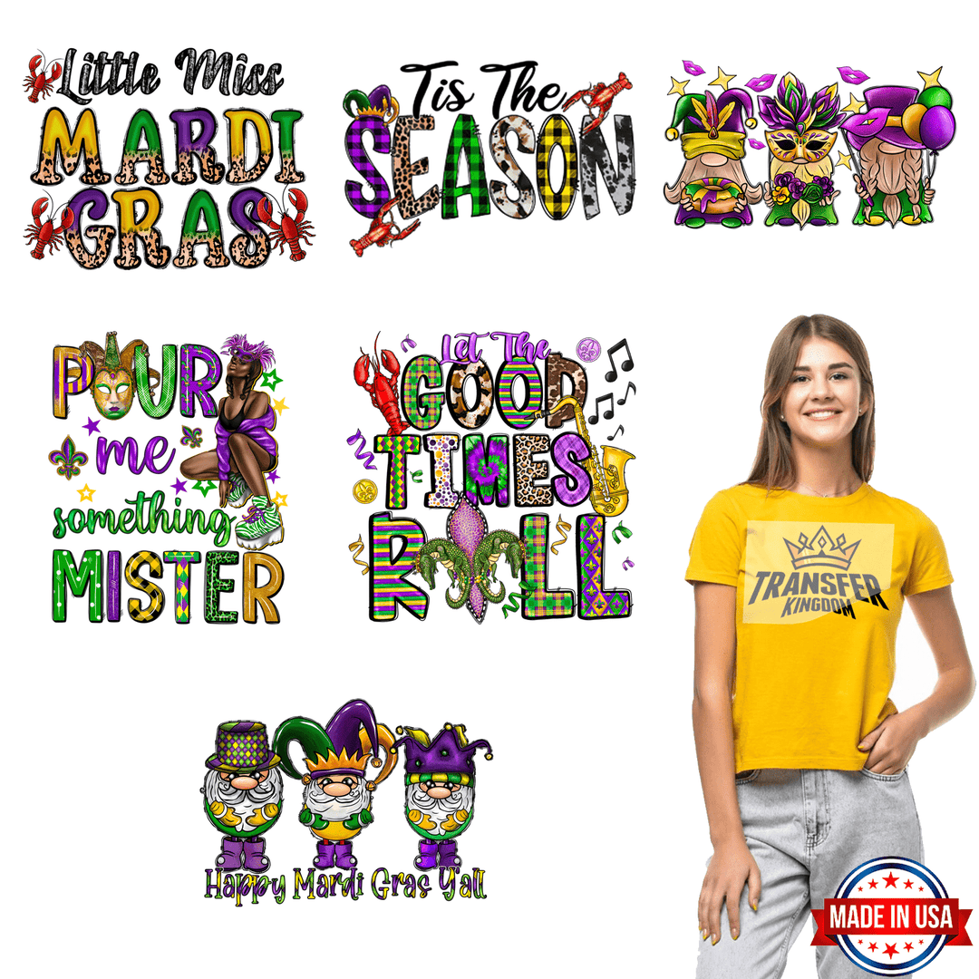 Mardi Gras Premade Gang sheet #9 - transfer-kingdom