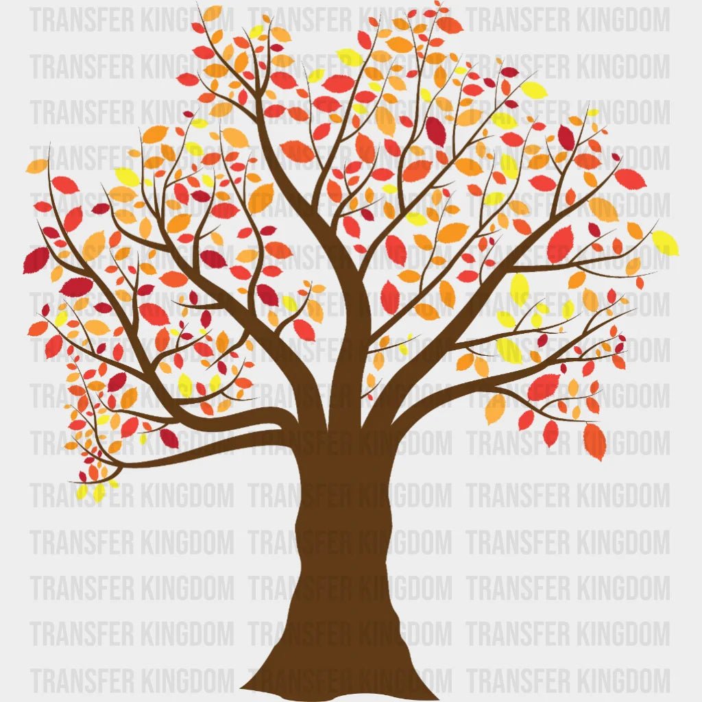 Autumn Tree Fall Design - Dtf Heat Transfer