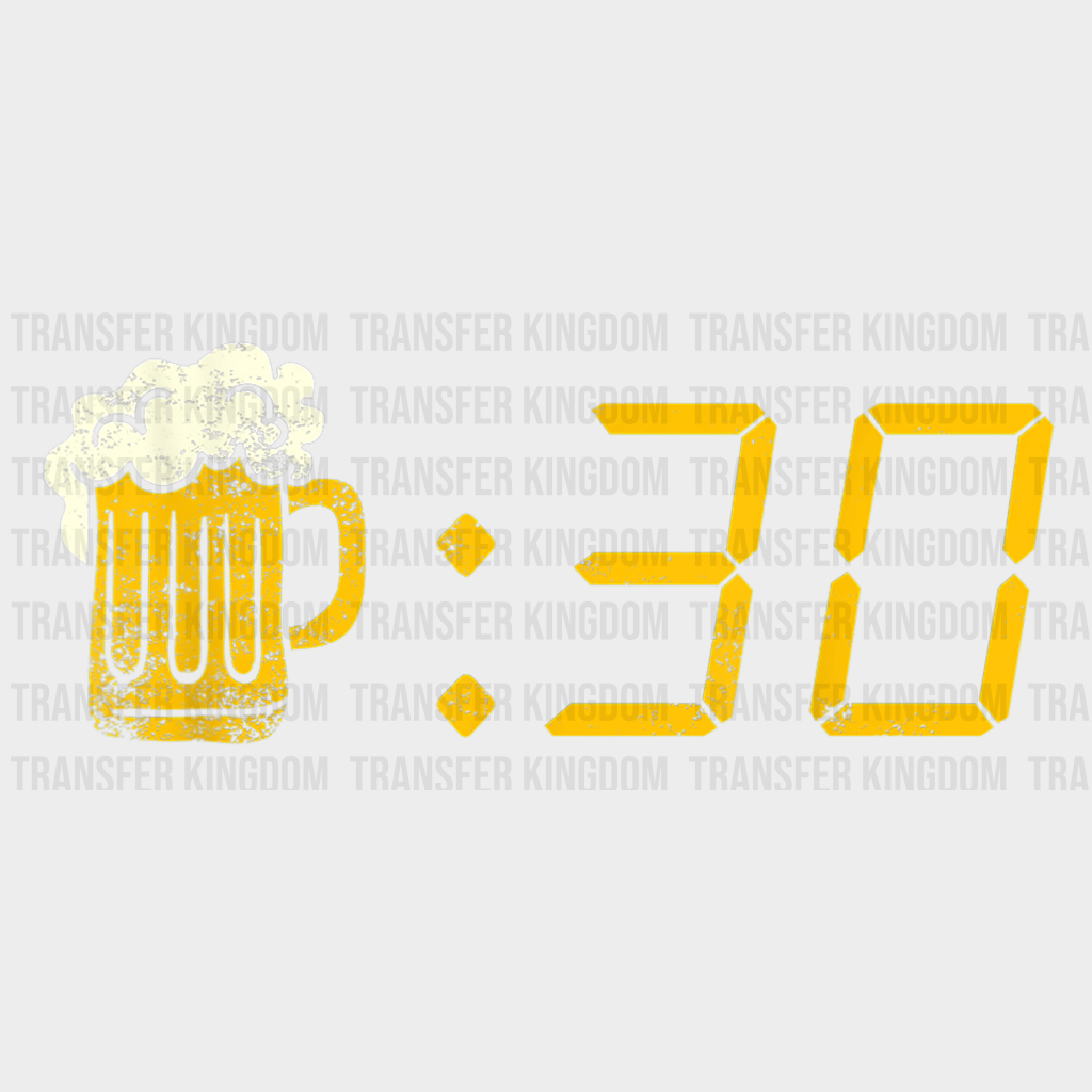 Beer and Half Beer o'clock Design - DTF heat transfer - Transfer Kingdom