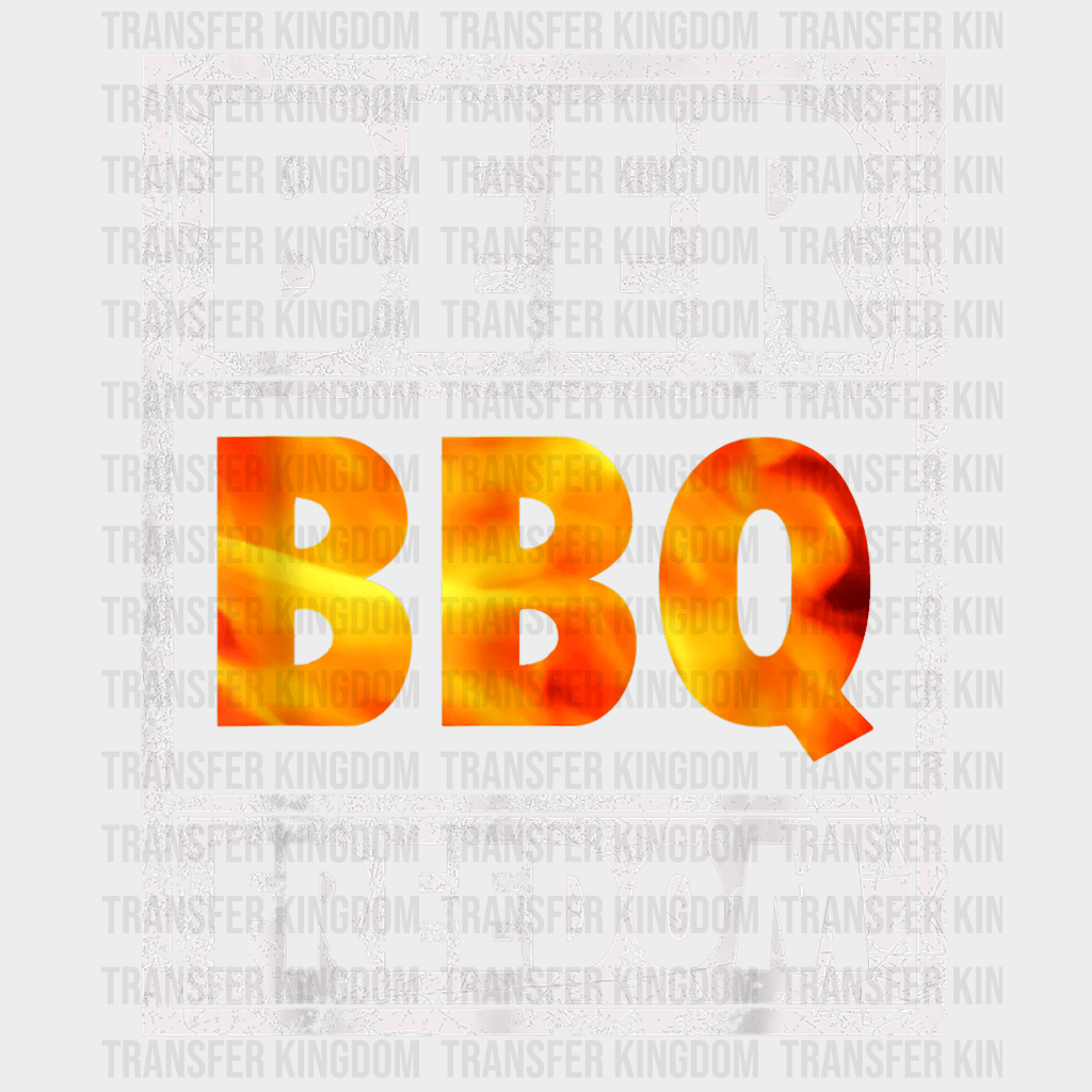 Beer BBQ Freedom Design - DTF heat transfer - Transfer Kingdom