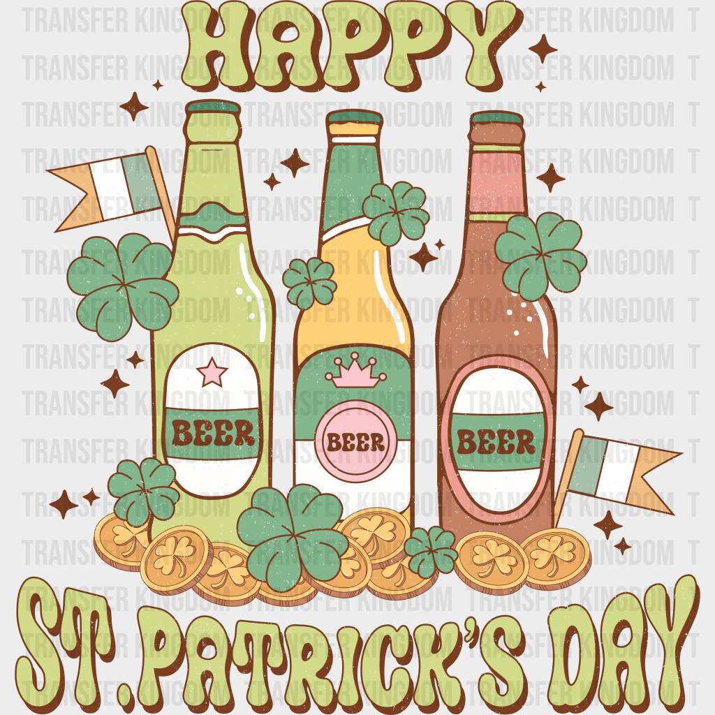Bottles St. Patrick's Day Design - DTF heat transfer - Transfer Kingdom